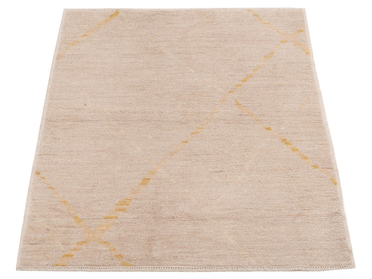 Oushak Beige 4.1x5.8 Hand Knotted Rug