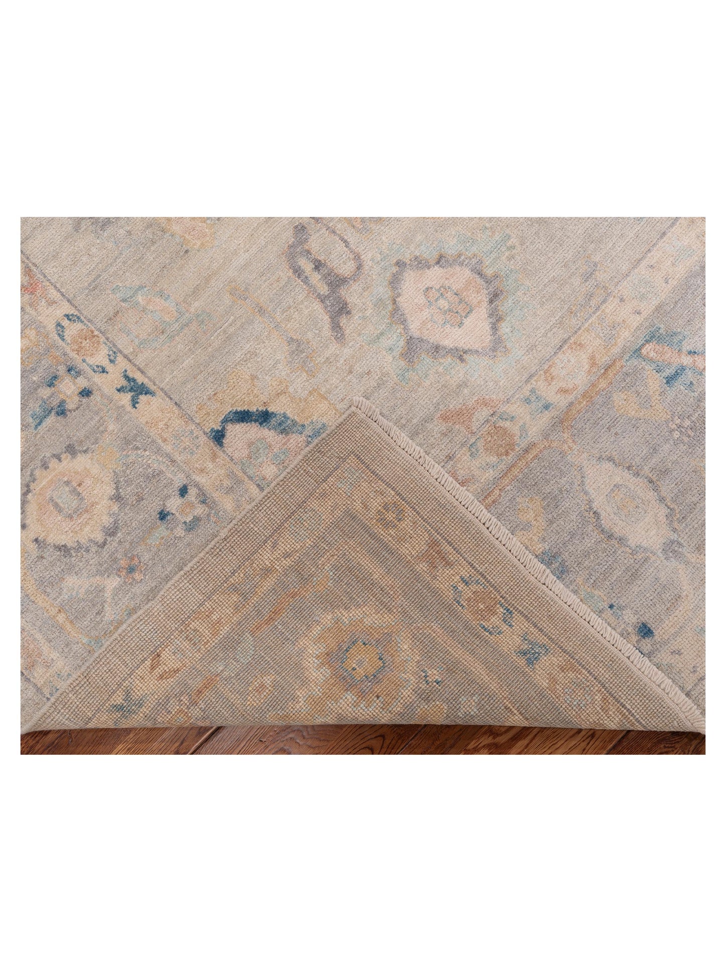 Oushak Light Gray Light Gray 8.3x10.1 Hand Knotted Rug