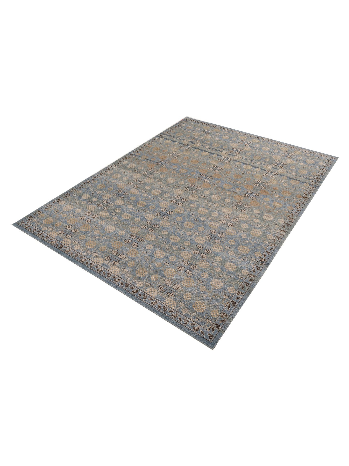 Toneva Beige Brown 9x12 Hand Knotted Rug