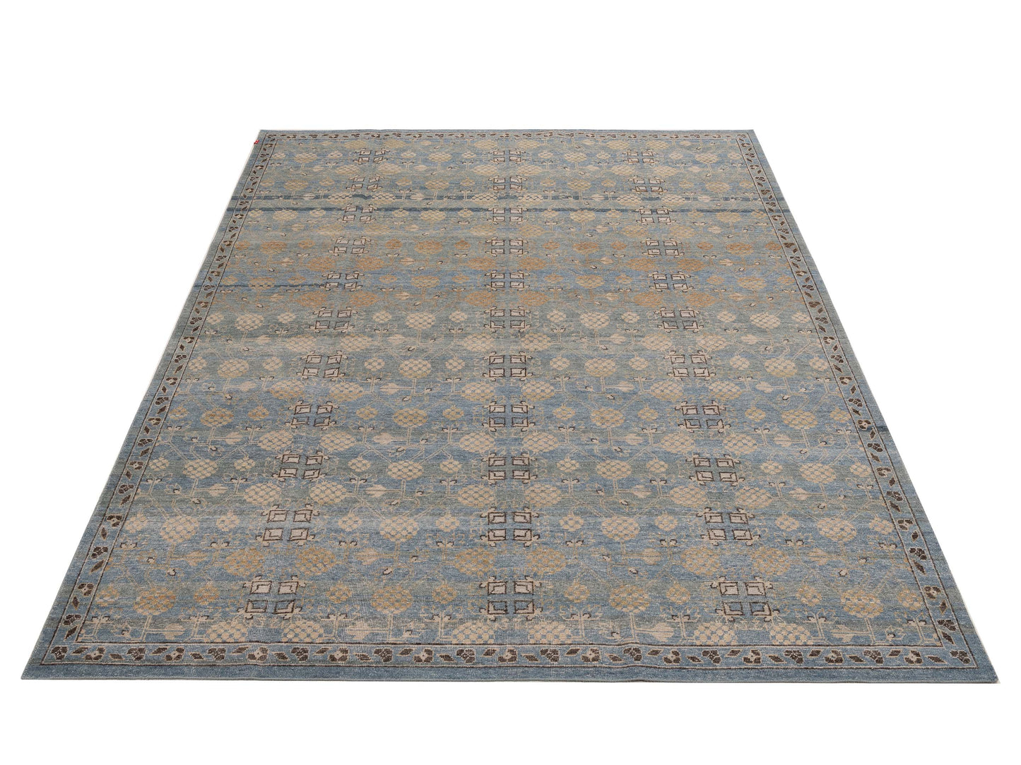 Toneva Beige Brown 9x12 Hand Knotted Rug