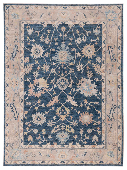 Pasha Anadol Oushak  Blue Brown Traditional