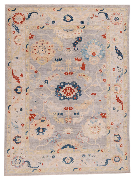 Pasha Anadol Oushak  Gray Silver Traditional