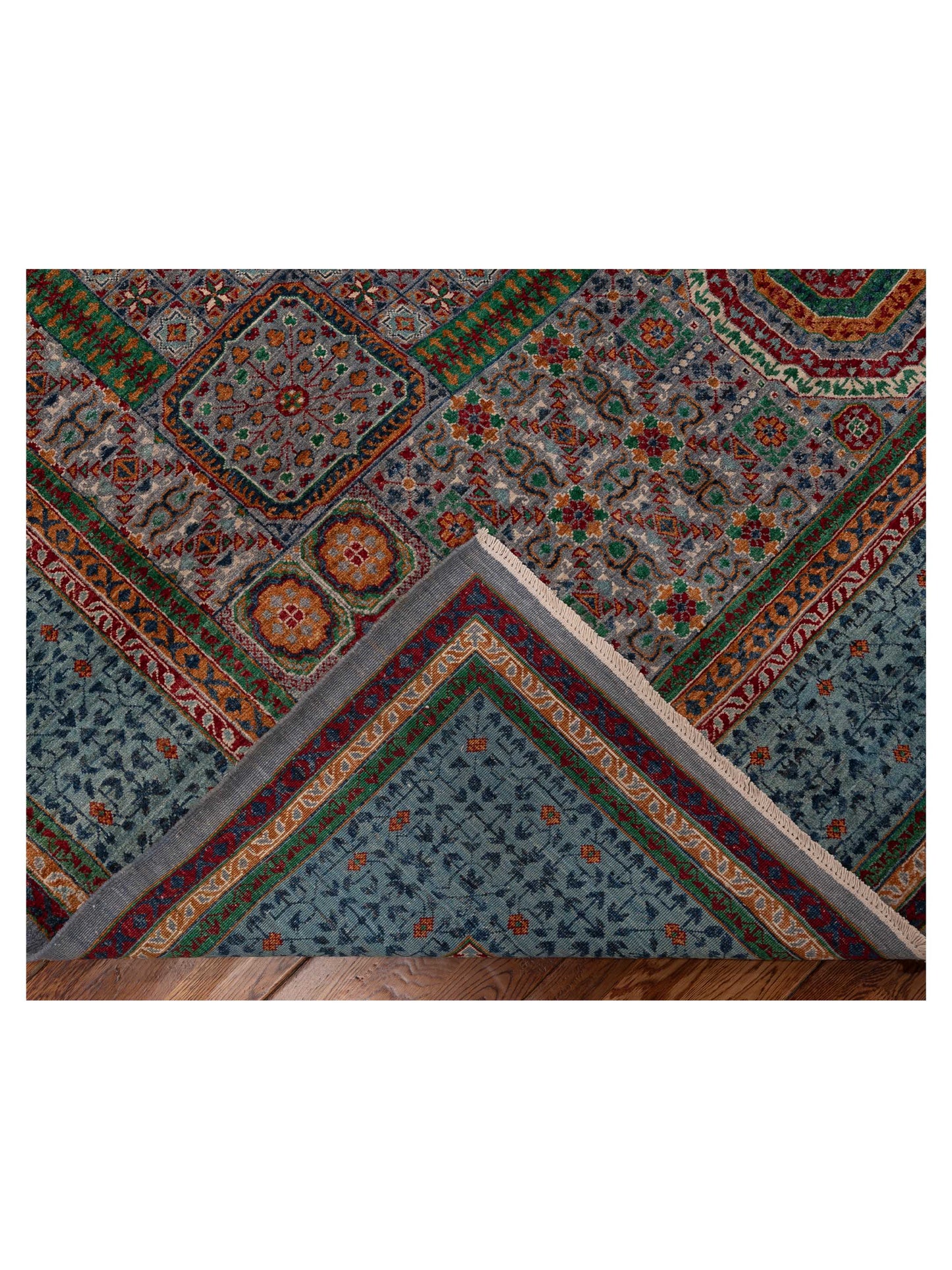 Mamluk Lux Gray Gray 8.3x10 Hand Knotted Rug