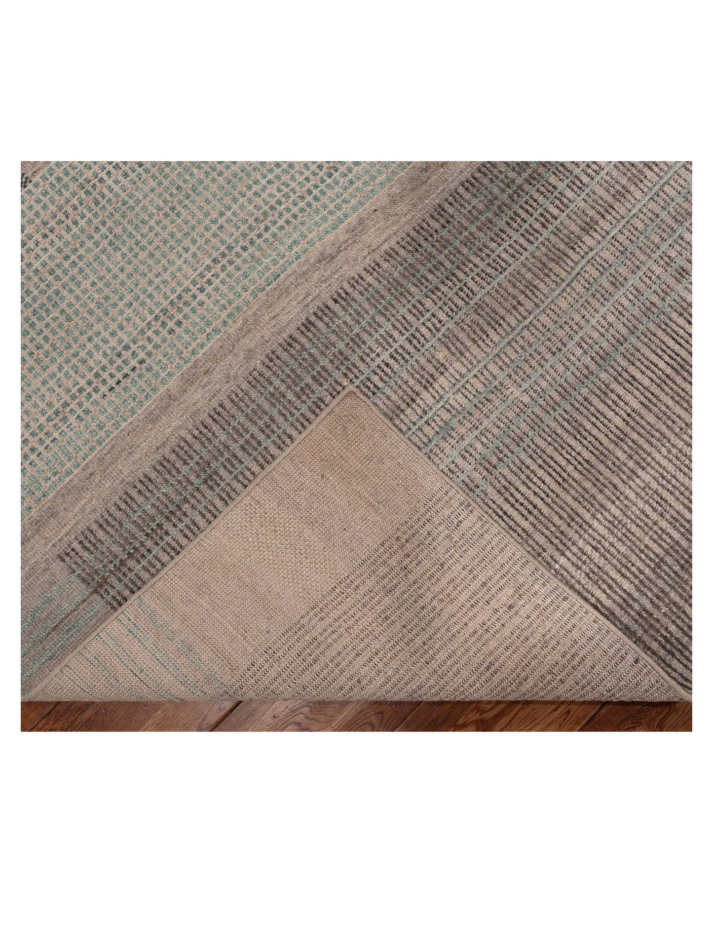 Toneva Taupe Green 9.10x14 Hand Knotted Rug