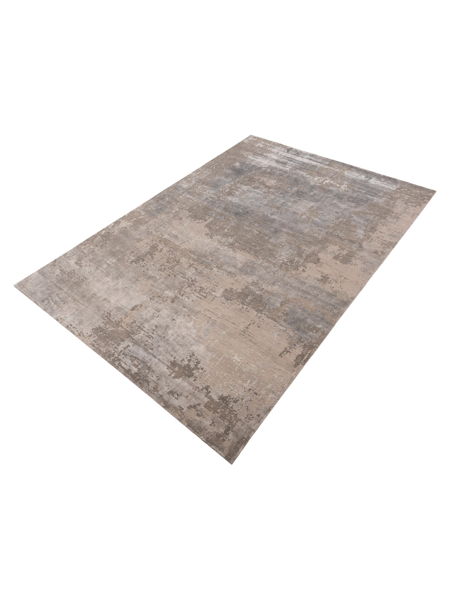 Tenzari Gray Gray 9.11x13.11 Hand Knotted Rug