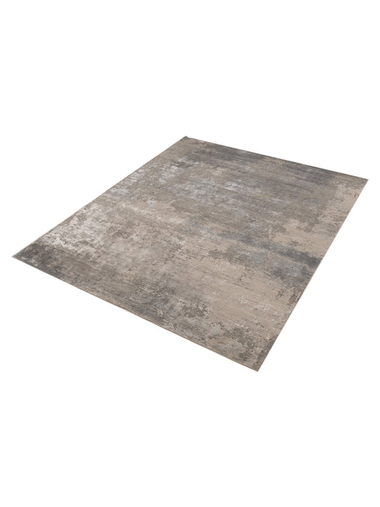 Tenzari Gray Gray 8x9.11 Hand Knotted Rug