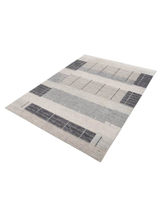 Tibarra Gray Blue 9x12 Hand Knotted Rug