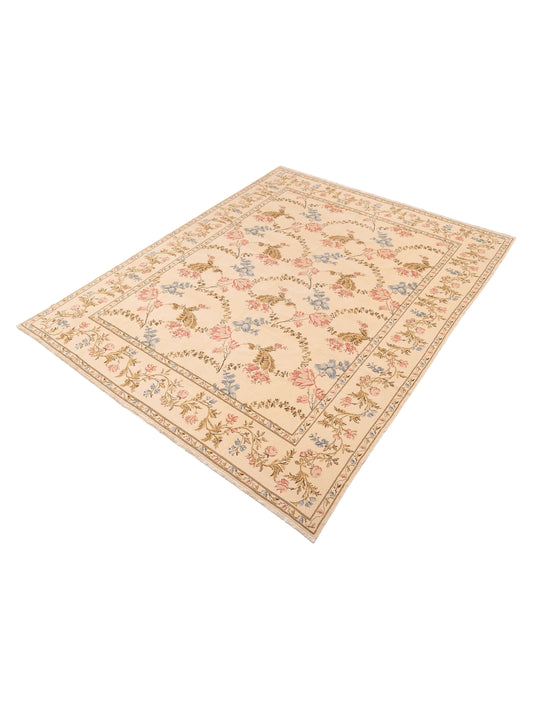Petalyn Cream Cream 9.1x11.8 Hand Knotted Rug