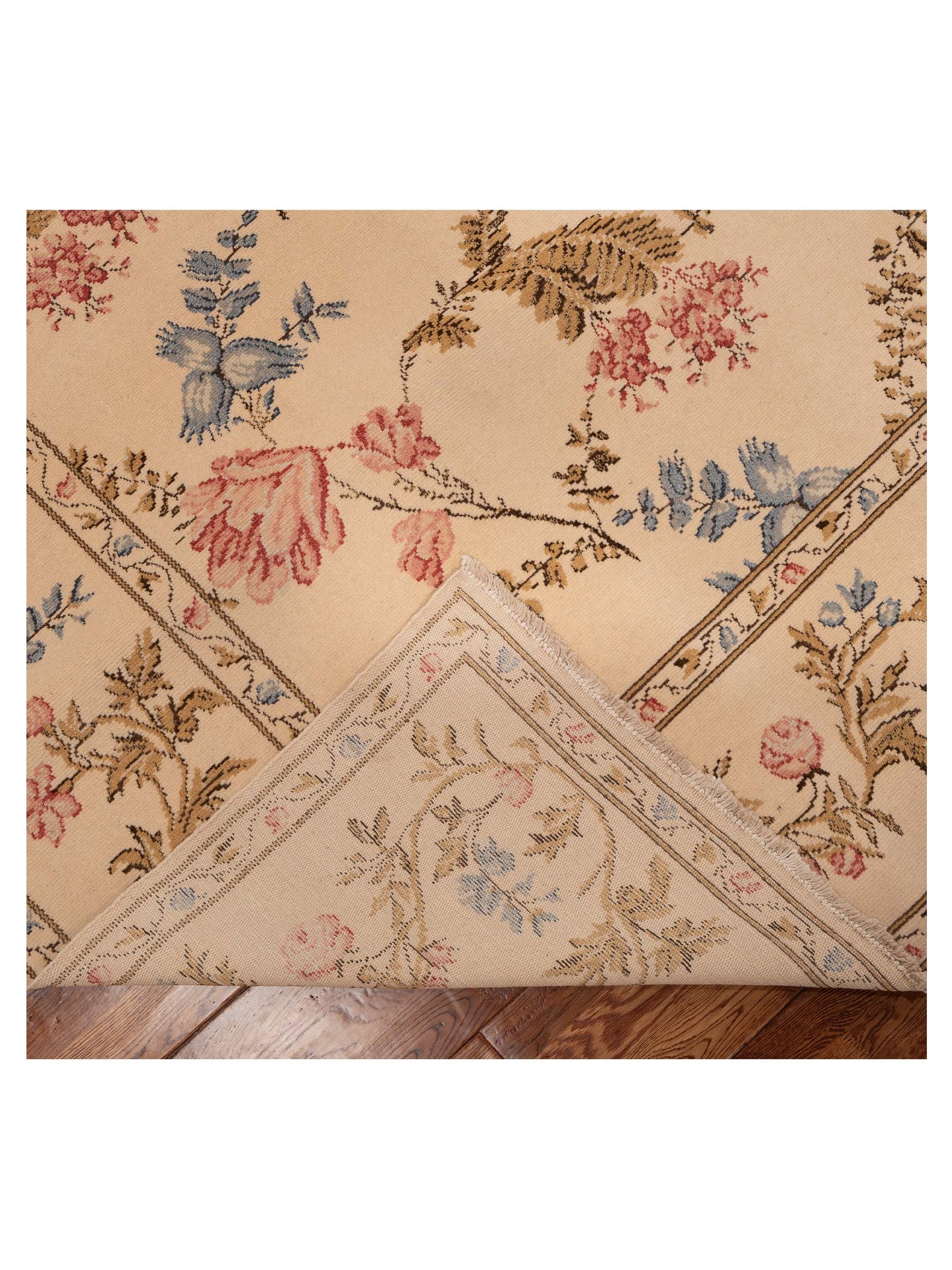 Petalyn Cream Cream 9.1x11.8 Hand Knotted Rug