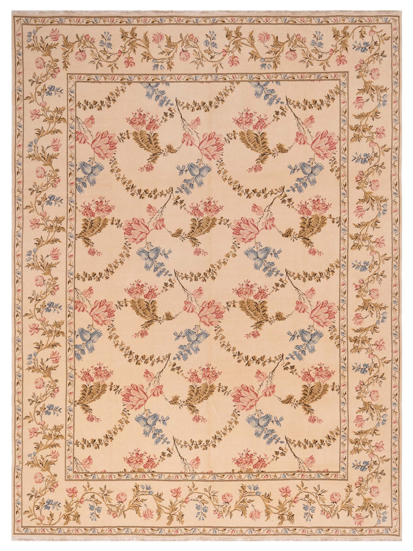 Petalyn Cream Cream 9.1x11.8 Hand Knotted Rug